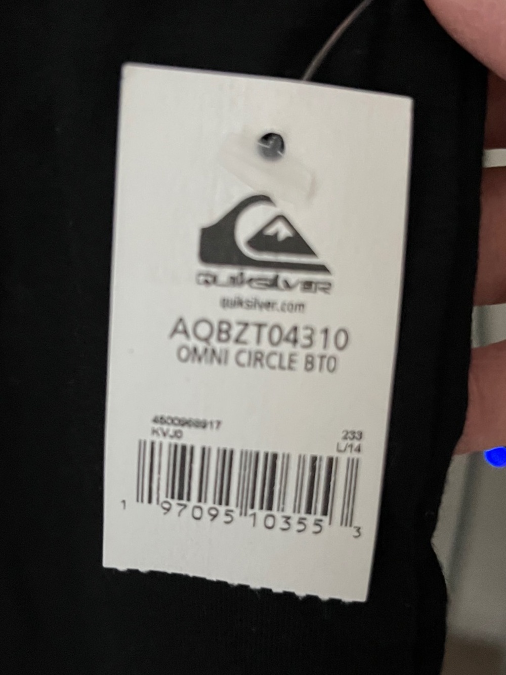 QUIKSILVER Boys T-Shirt Black with Logo Design Large NEW - Picture 7 of 7